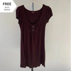 FREE Forever 21 Sweetheart Brown Mini Dress | Medium